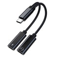 thumbnail image 1 of USB C Splitter with PD 60W Fast Charging - Enhanced Audio and Convenient Power Delivery，TA2H-B2L60 【Black】, 1 of 5