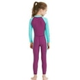 thumbnail image 4 of Full Body Swimsuit Girls Boys Long Sleeve Protection Swimming Suit Front Zip Quick  Clothes, 4 of 7