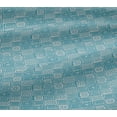 thumbnail image 4 of oneOone Cotton Jersey Turquoise Blue Fabric Geometric African Craft Projects Decor Fabric Printed By The Yard 58 Inch Wide, 4 of 4