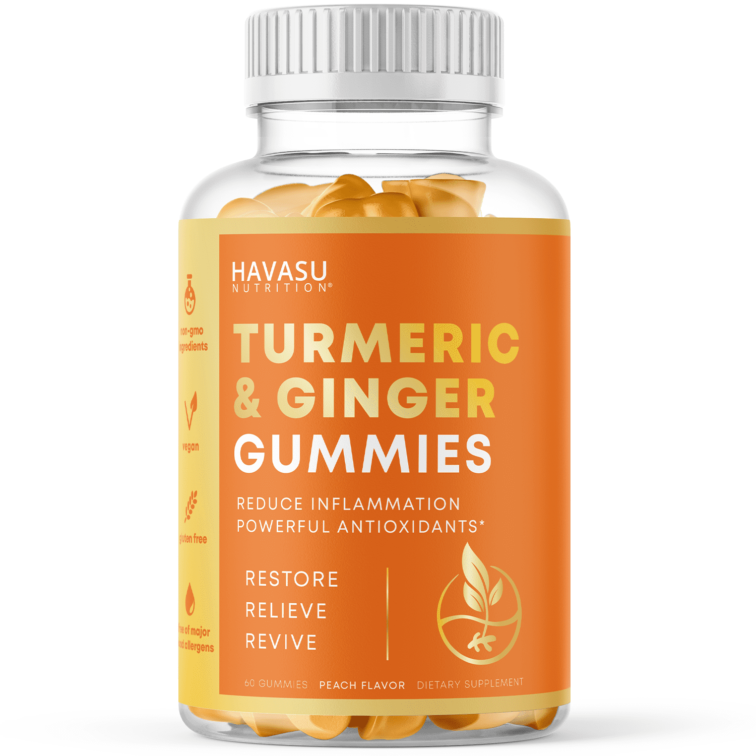 Turmeric Gummies with Ginger as Powerful Antioxidant and Anti