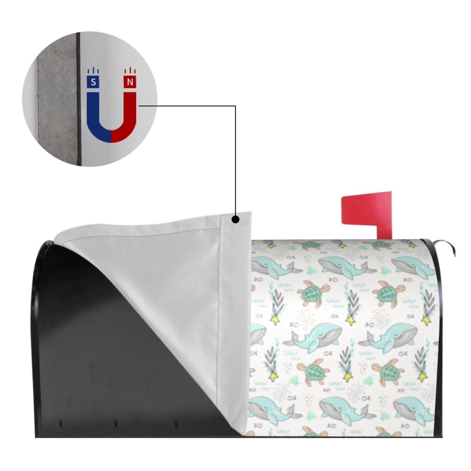 Kdxio Magnetic Mailbox Cover 25.5x21 in Mailbox Cover Outdoor Decoration Holiday Mailbox Covers for Home Garden Yard-25.5x21 in