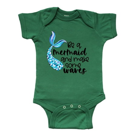 

Inktastic Be a Mermaid and Make Some Waves with Blue Mermaid Tale Gift Baby Boy or Baby Girl Bodysuit