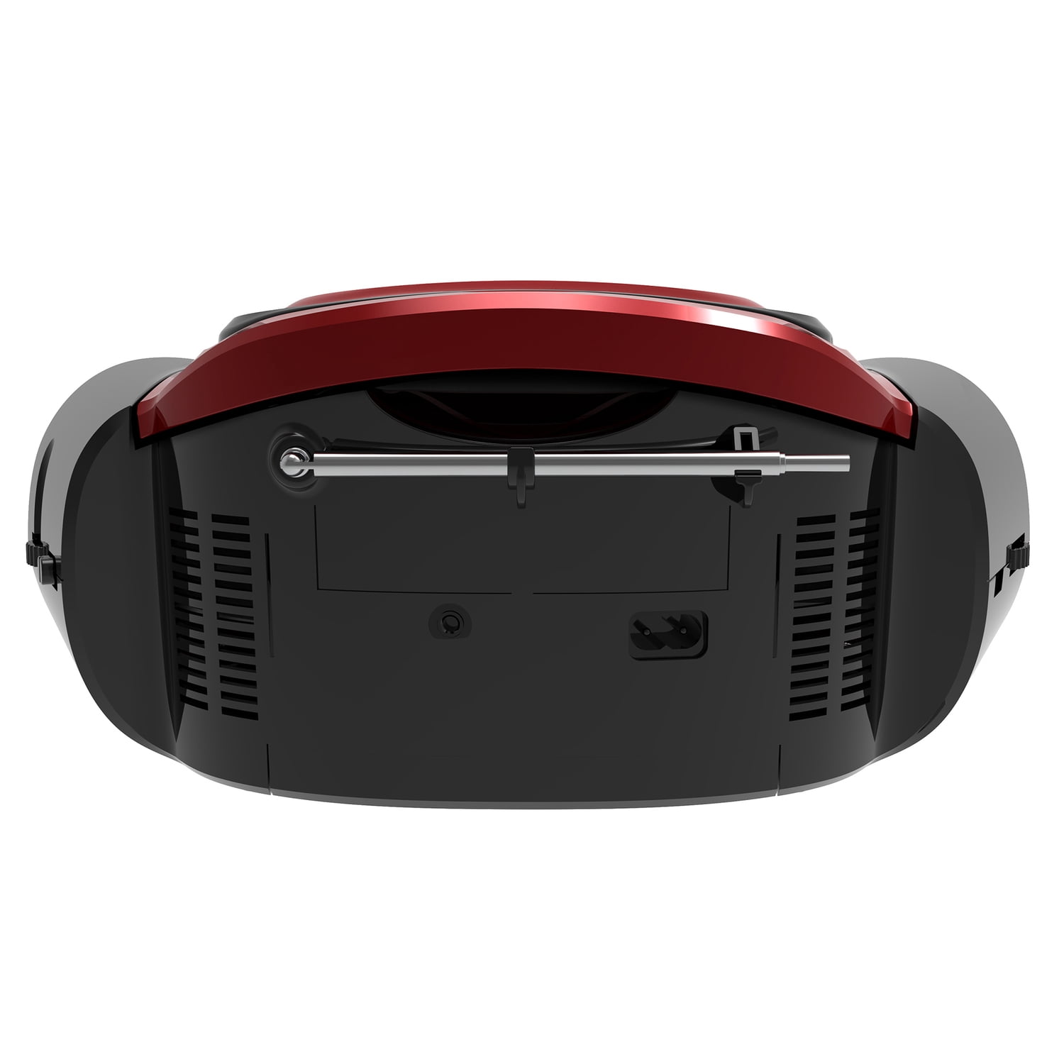 Supersonic 3-Watt-RMS Portable Bluetooth CD Music System with Built-in Speakers, CD Player, AM/FM Radio, and Aux, Dual Power, SC-726BT (Red)