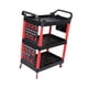 thumbnail image 5 of Carro de 3 niveles para detalles de automóviles, carrito rodante con ruedas, organizador de almacenamiento de herramientas para taller, almacén, cera Negro con cubo, 5 of 8