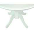 thumbnail image 7 of Wooden 3 Piece Dining Table Set, 2 Classic Style Solid Wood Ronda Upholstered Chairs w Rolf Round Dining Table, Kitchen Set for two, Living Room Set, White Color, 7 of 7