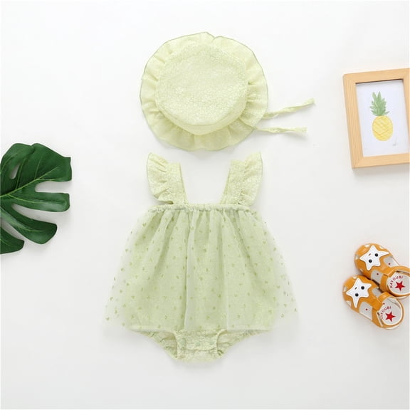 Gubotare New Born Clothes Baby Girl Outfit Baby Girl Clothes Romper Cotton Outfit for Girls Cute Girl Jumpsuits Clothes (A,6-9 Months)
