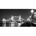 thumbnail image 2 of Butcher, Dave 14x9 Gold Ornate Wood Framed with Double Matting Museum Art Print Titled - Tower Bridge at Night, 2 of 4