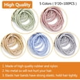 thumbnail image 2 of 100 PCS Elastic Hair Bands, 2mm Elastic Hair Ties Ponytail Holders, Bulk Hair Ties No Metal Gentle Elastics for Women Girls Kids, Multicolor, 2 of 5