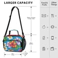 thumbnail image 3 of Vibrant Hawaiian Florals Insulated Lunch Bag Portable Cooler Bag Mommy Bag Large Capacity 6L, 3 of 9