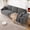 Charcoal Corduroy Sofa, variant on Patbrela Futon Sofa Bed, 4 in 1 Convertible Sofa with Adjustable Backrest, 71" Teddy Plush Fabric Loveseat Sleeper Couch for Living Room, Apartment, Office, Gray