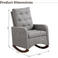 thumbnail image 1 of QinaQin Upholstered Rocking Chair in Fabric, Light Gray, 1 of 7