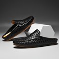 thumbnail image 2 of New Men'S Half-Slip Loafers Made of High-Quality PU,  Embodying a Trendy Retro Style. The Soft Sole Makes Driving Easy Featuring a Breathable And Comfortable Design. They Are Easy And Versatile,, 2 of 9