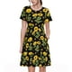 thumbnail image 1 of Disketp Bees and Sunflowers para Vestido de Manga Corta para Mujeres, Vestidos de Verano para Mujeres, Casual y Holgado para la Playa, 1 of 6