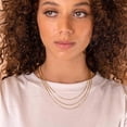 thumbnail image 2 of 14K Gold Plated Dainty Layering Necklaces for Women | Snake Chain, Curb Link, Paperclip Layered Chains | Trendy Layering Necklace, 2 of 4