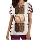 thumbnail image 1 of Blusa elegante de manga corta con cuello en V para mujer, blusa de bolsillo con estampado de uniforme de trabajo OAVQHLG3B Store  lin121212, 1 of 5