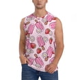 thumbnail image 1 of Balery Strawberry Popsicle Camisetas sin mangas para hombre, absorbe la humedad y protege contra el mal olor.-Small, 1 of 7