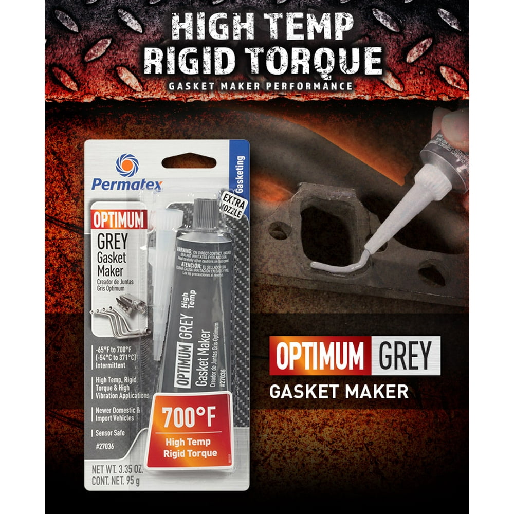 Permatex Optimum Grey RTV Silicone Gasket Maker 3.35 oz, 1 Pack 27036