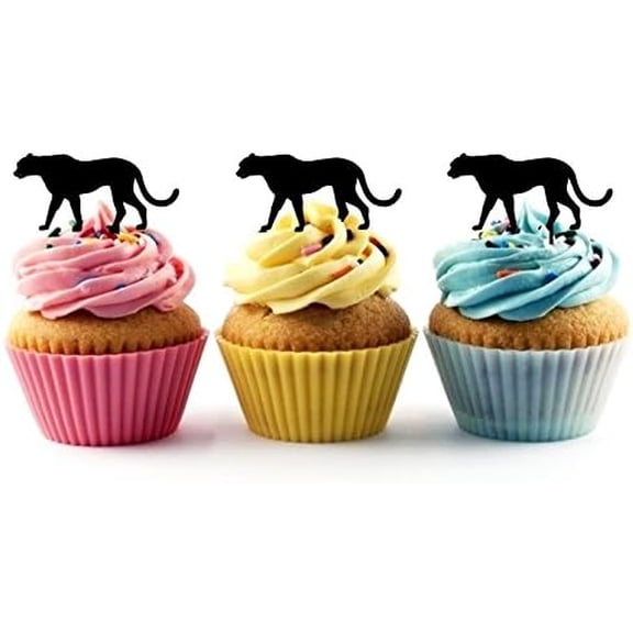 Whimsy Cryptids 6 Pieces Bigfoot Silhouette Acrylic Cupcake Toppers, Black Sasquatch ...