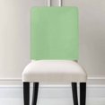thumbnail image 2 of Green Chair Back Cover for Dining Room Set of 8, Minimalist Solid Color Modern Abstract Removable Kitchen Chair Slipcovers, Washable Seat Protector for Restaurant Party Banquet Wedding Décor, 2 of 9