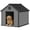 Black, variant on Bifanuo Large Dog House, PP Material Indoor Outdoor with Windows for Medium Large Dogs, Weatherproof Puppy Shelter with Elevated Floor & Air Vents, Easy Clean and Assemble (Blue, 36.2"L×38"W×38"H)