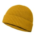 thumbnail image 5 of Dalix Knit Watch Cap Beanie Men Women Winter Cuffed Fisherman Hat Cold Weather Stretch Fit Soft Acrylic in Mustard, 5 of 5