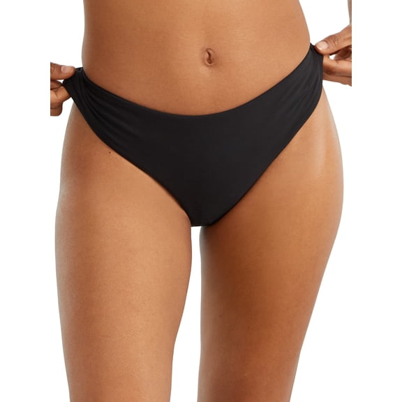 Black Alana Hipster Bikini Bottom Swimsuit