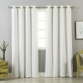 thumbnail image 2 of Aurora Home  Mix & Match Linen Blend and White Blackout 4 Piece Curtain Panel Set - 52 x 84 - 52 x 84 Optic White, 2 of 5