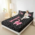 thumbnail image 4 of Homewish Kawaii Initial K Letter Full Size Sheets, Leopard Cheetah Print Bed Sheets, Teens Kids Girls Women Sheet Sets, Ultra Soft Bedroom Decor, 4-Piece, 4 of 7