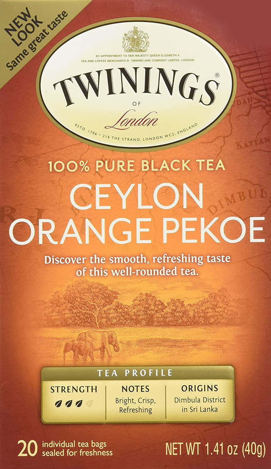 Twinings of London Ceylon Orange Pekoe Tea (Box of 20)