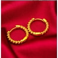 thumbnail image 6 of NuoTaiTec Lady's Hoops Earrings 23k Gold Plated, 6 of 7
