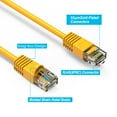 thumbnail image 2 of 0.5ft (0.2M) Cat5E UTP Ethernet Network Booted Cable 0.5 Feet (0.2 Meters) Gigabit LAN Network Cable RJ45 High Speed Patch Cable, Yellow (40 Pack), 2 of 4