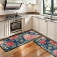 thumbnail image 3 of Kitchen Rugs Sets Of 2,Pioneer Flower Floral Print Pattern Anti Fatigue Kitchen Mat Rugs Non Slip Washable,Decorative Kitchen Floor Mats for Kitchen,Sink,Laundry,17"x47"+17"x47", 3 of 5