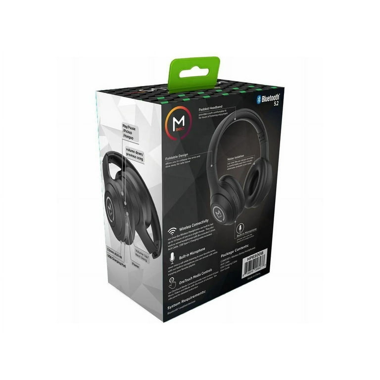 Comfort+ Wireless Over-Ear Headphones with Microphone, Black Comfort+ Wireless Over-Ear Headphones with Microphone, Black