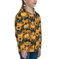 thumbnail image 3 of Fotbe Pumpkins And Sunflowers3 Pattern Youth Pullover Hooded Sweatshirt, Boys Hoodie, Kangaroo Pocket Hoodie for Kids Girls -Large, 3 of 6