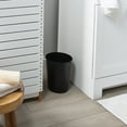 thumbnail image 3 of Bath Bliss 2 Pack 1.3 gal Iron Bathroom Trash Can, Matte Black, 3 of 6