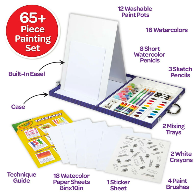 Crayola Paint and Create Easel Art Case, Painting Supplies for