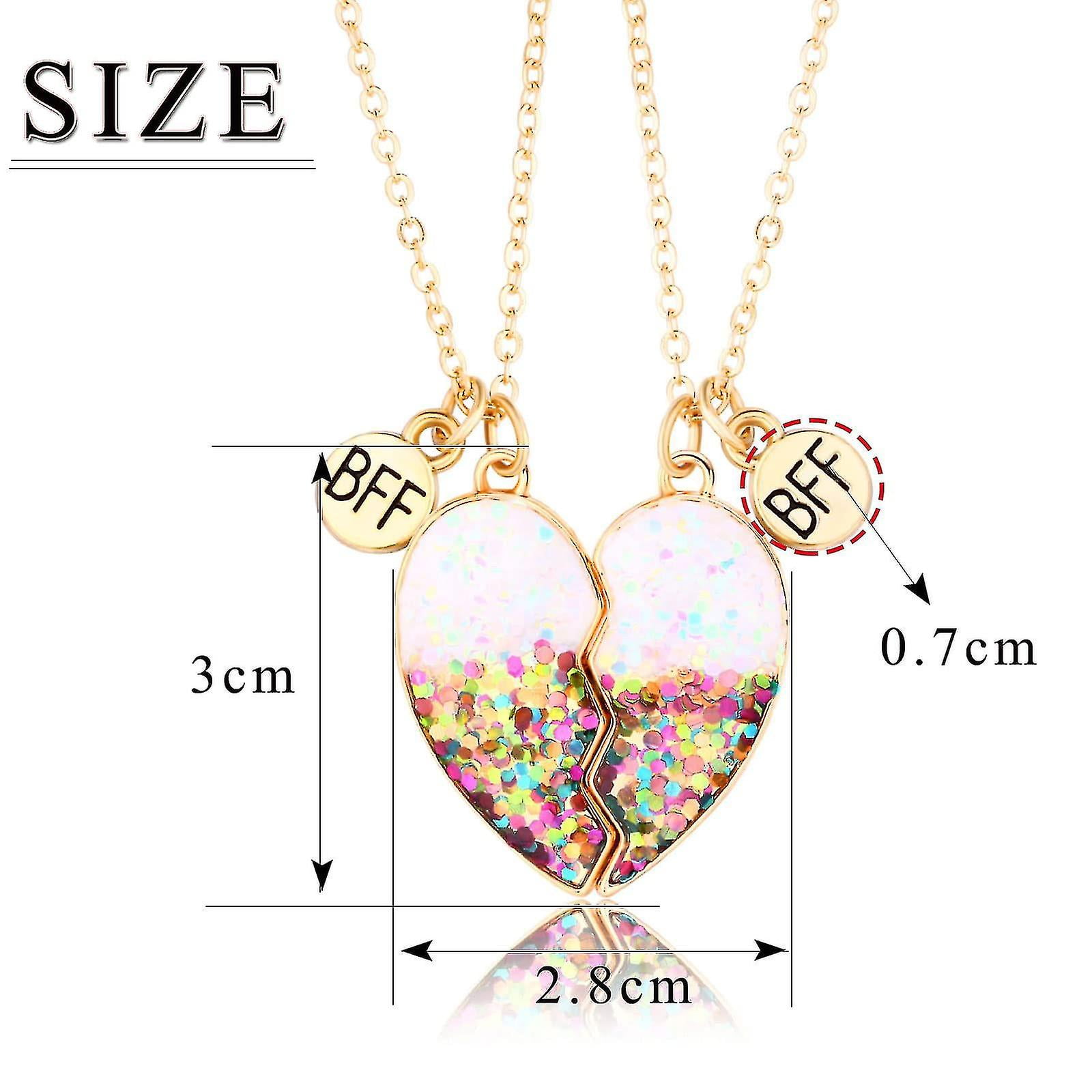 Yeegool Best Friend Magnetic Heart Friendship Necklace