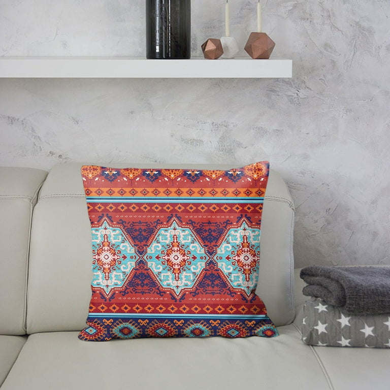 Vintage Pattern Turkish Persian Rug Pattern Linen Pillowcase Home