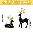 thumbnail image 3 of 2Pcs Resin Reindeer Statue Small Christmas Seated And Standing Deer Figurine, Reindeer Ornaments For Living Room, Wine Cabinet, Display Stand, Bedroom, Office Desktop, 3 of 4