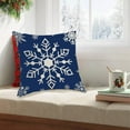 thumbnail image 5 of Grrvtrz Christmas Pillow Covers 18x18 Inch Red and White Snowflake and Deer Pattern Xmas Decorative Throw Cushion Cases for Home Sofa Couch Bed Car Decoration,Decoration Supplies,Home Decor, 5 of 5