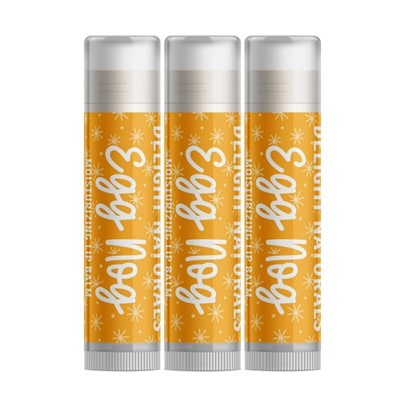 Delight Naturals Merry Christmas Egg Nog Lip Balm - 3 Pack