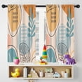 thumbnail image 5 of Blackout Kids Curtains,Orange Boho Abstract and Plant Pattern Childrens Insulated Curtains Set Of 2,Bedroom Essentials,Toddler Room Decor 42x54in(106x137cm), 5 of 5