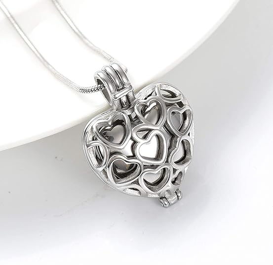 3 Pcs Urn Necklace for Ashes Butterfly / Heart / Cross Cremation Cross Heart Urn Pendant Necklace Ashes Pendant for Human Memorial Ash Jewelry