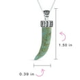 thumbnail image 3 of Amulette de Protection Dent Bleu Turquoise Pierre Précieuse Cornicello Corne Italienne L Pendentif Piment Collier Bijou Occidental pour Femmes pour Hommes Argent Sterling Oxydé.925, 3 of 5