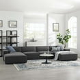 thumbnail image 2 of Sectional Sofa Set, Fabric, Dark Grey Gray, Modern Contemporary Urban Design, Living Lounge Room Hotel Lobby Hospitality, 2 of 10