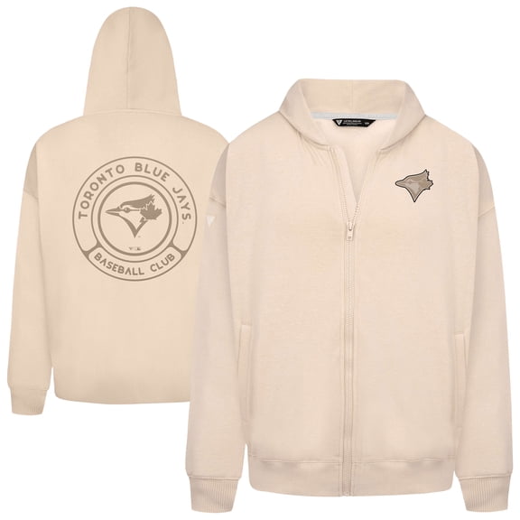Men's Levelwear Khaki Toronto Blue Jays Uphill Oversized Full-Zip Hoodie