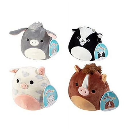Squishmallows 5" Assorted Single - Receive 1 of 4 Styles - Horse, Pig, Donkey or Goat - Cute and Soft Farm Plush Stuffed Animals, Great Gift for Kids - Official Kellytoy