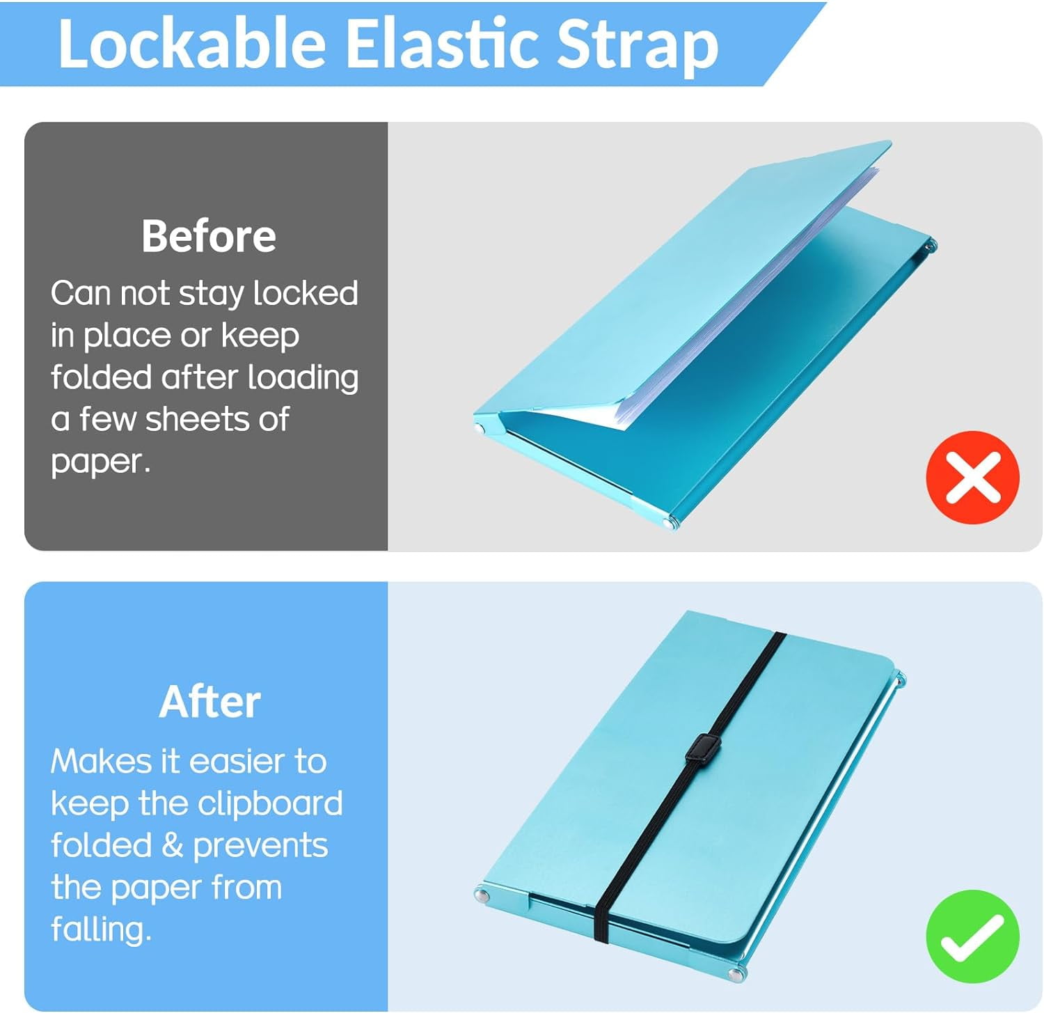 Nursing Clipboard Foldable With Cheat Sheets | 3-Layer Aluminum Clipboard For Nurses & Medical Students | Nursing School & Hospital Essentials (Mint Green)