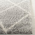 thumbnail image 4 of SAFAVIEH Parma Eglantine Geometric Shag Area Rug, Grey/Cream, 9' x 9' Square, 4 of 8