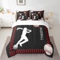 thumbnail image 2 of Baseball Comforter Set 7 Piece Bed in a Bag Twin,Baseball Bat Bedding Sets European Sports Ball Hobby Activity Player Sheet Set with Comforter,Competitive Game Room Decor, 2 of 5